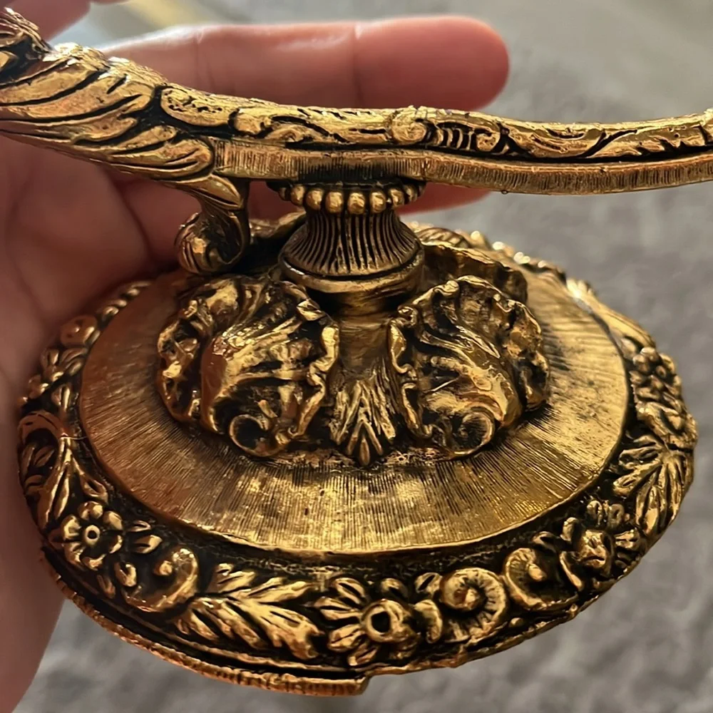 VINTAGE 24K GOLD FILIGREE VANITY CANDLEHOLDER'S SET 